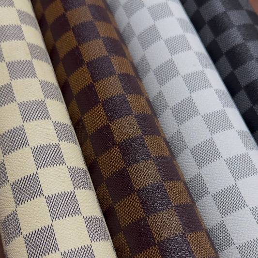 LV CHECKERED LEATHER - 4 COLORS Natural Design Shop