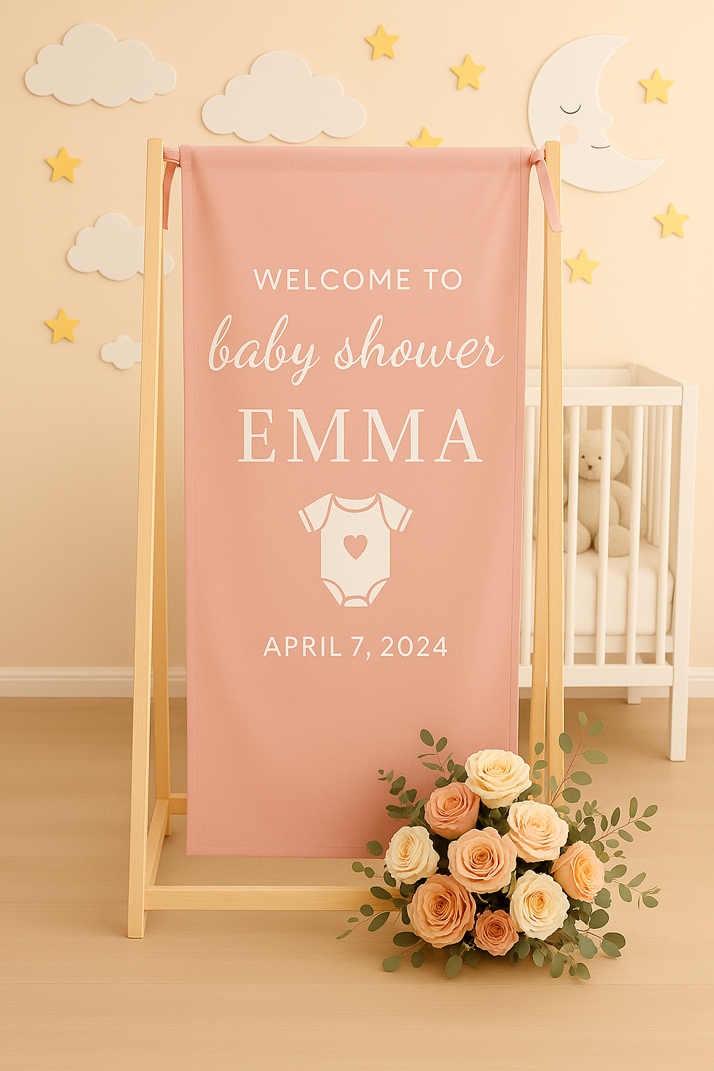 Fabric & Linen Sign | Boho Wedding Decor | Custom Name Wedding Poster | Custom Wedding Banner