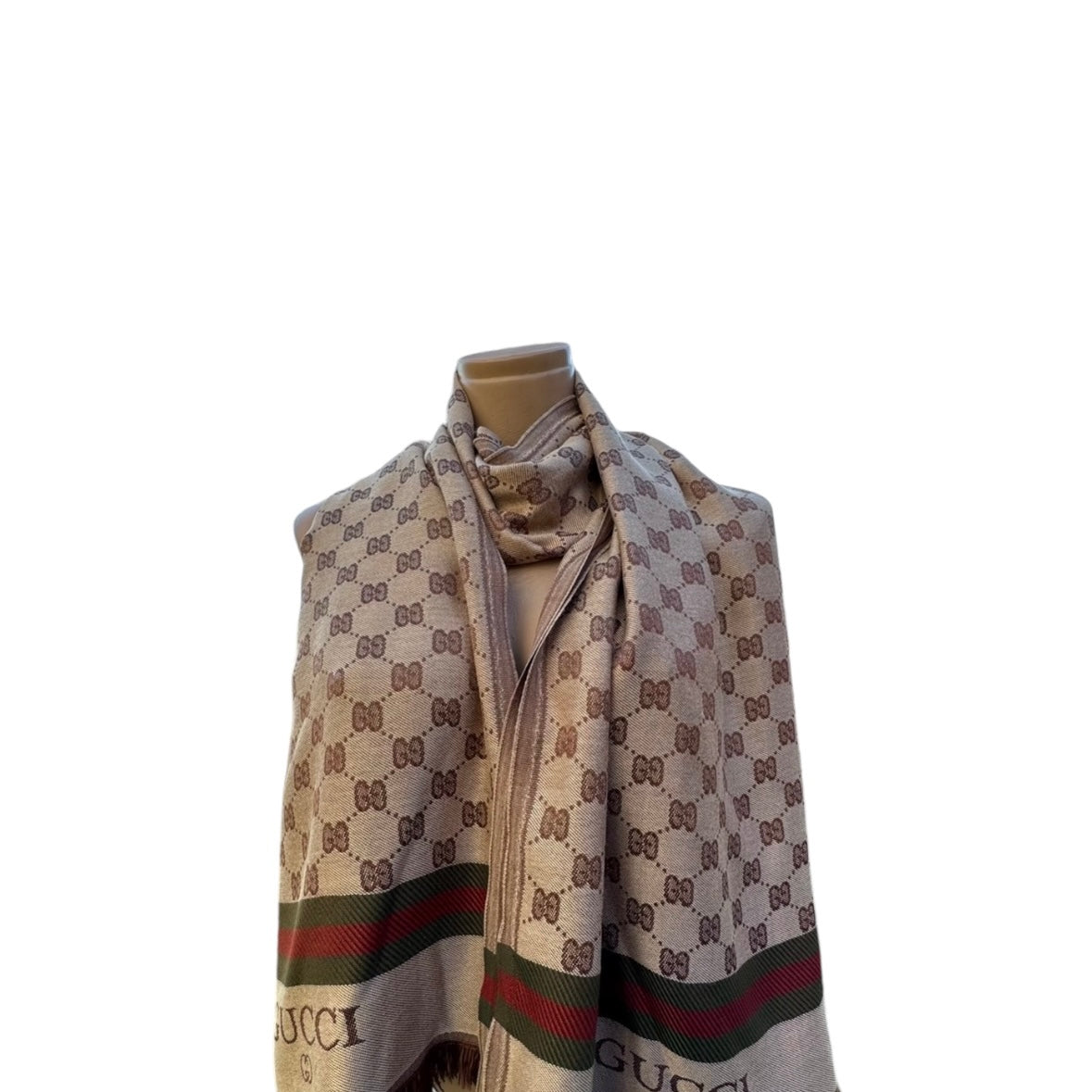 Cotton Shawl - Brown & Tan