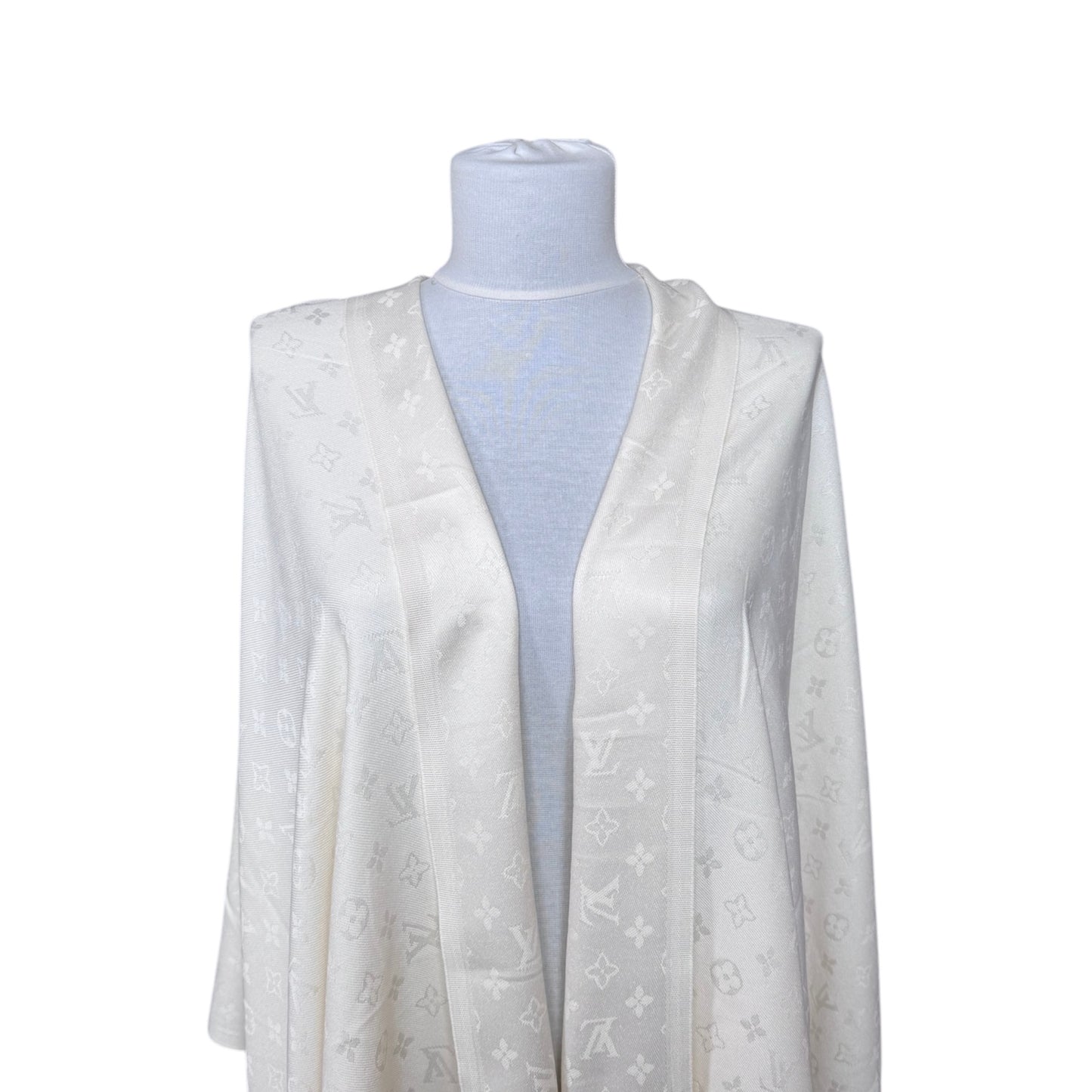 Cotton Shawl - Cream & Cream