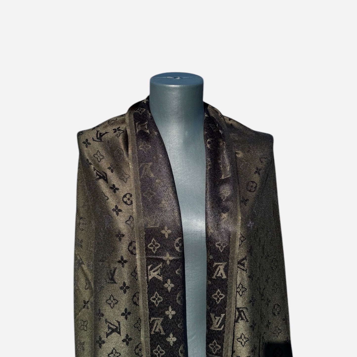 Cotton Shawl - Green & Black