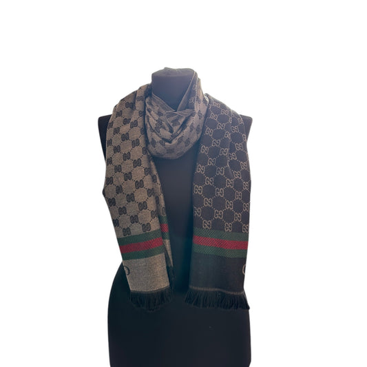 Cotton Shawl - Anthracite & Black