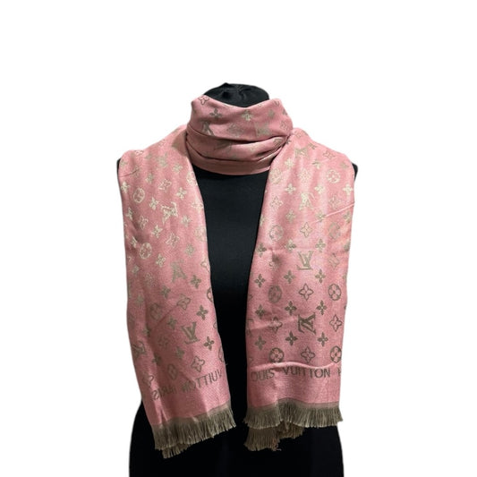 Cotton Shawl - Pink & Grey