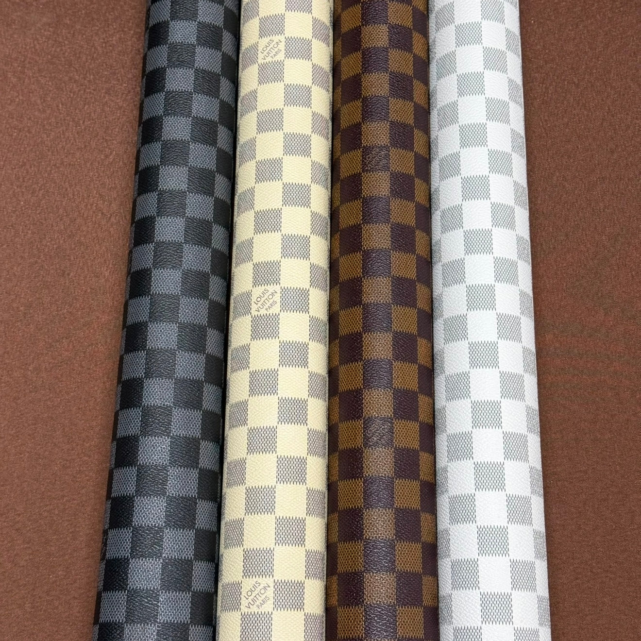 LV CHECKERED LEATHER - 4 COLORS Natural Design Shop