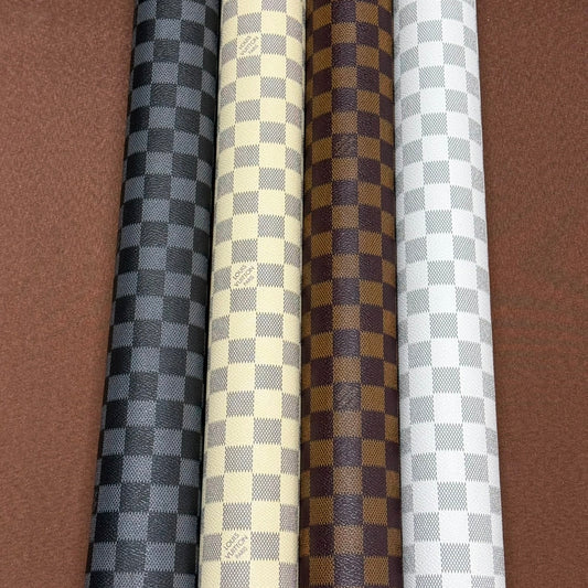 LV CHECKERED LEATHER - 4 COLORS Natural Design Shop