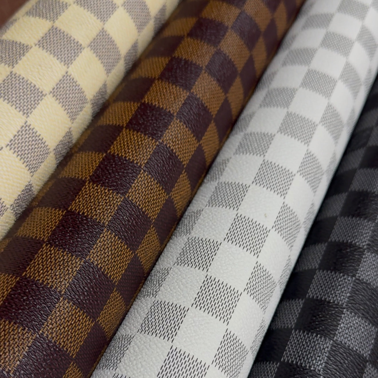 LV CHECKERED LEATHER - 4 COLORS Natural Design Shop
