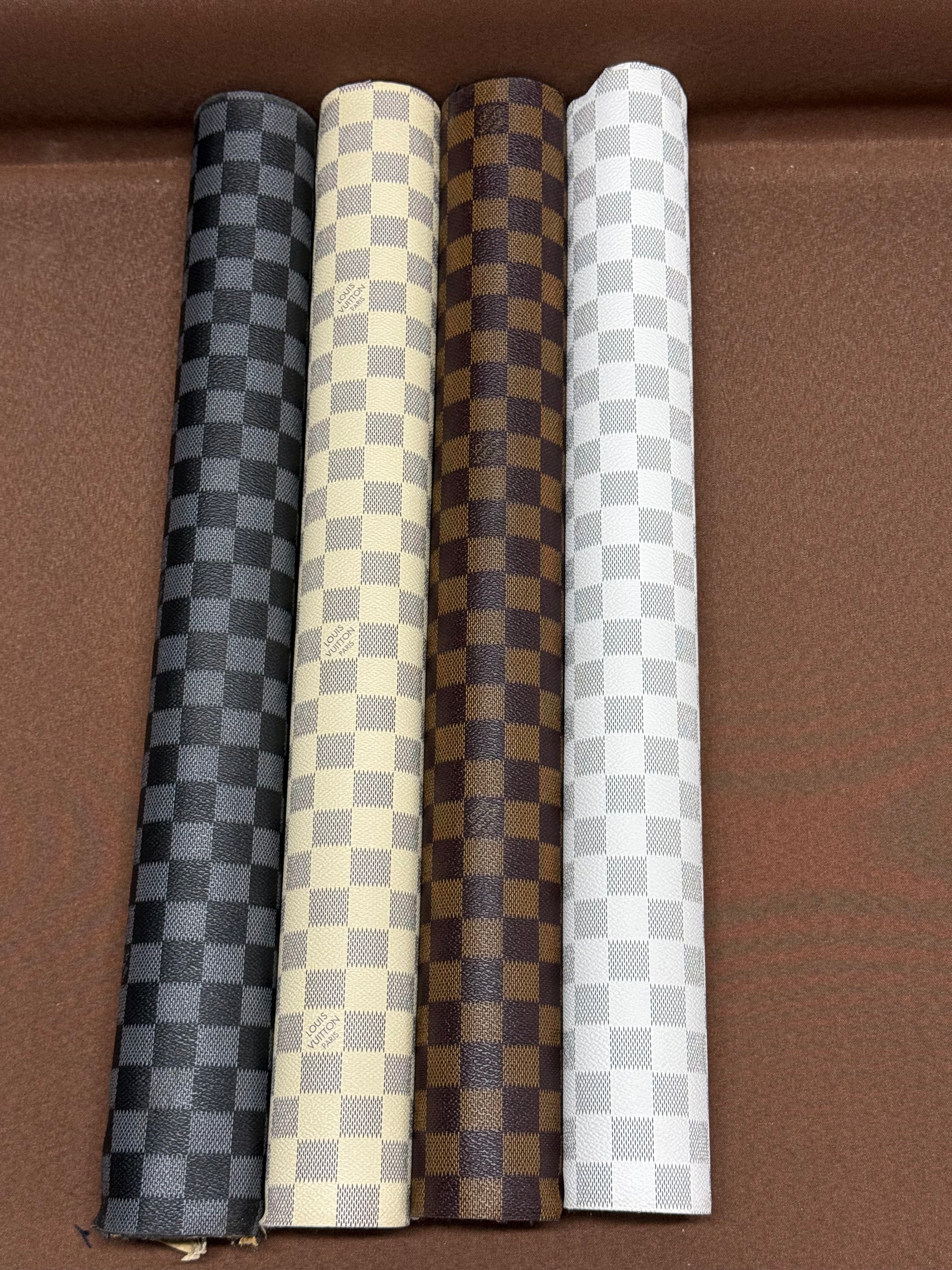 LV CHECKERED LEATHER - 4 COLORS Natural Design Shop