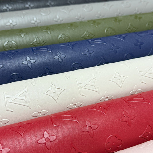 LV EMBOSSED LOGO LEATHER - 9 COLORS Natural Design Shop